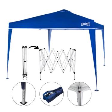 Imagem de Tenda Gazebo de Praia FASTERR 3x3m com Proteção UV, Estrutura de Alumínio, acessórios Inclusos.