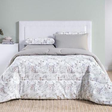 Imagem de Edredom QUEEN estampado dupla face percale 200 fios - SAFIRA ENXOVAIS,