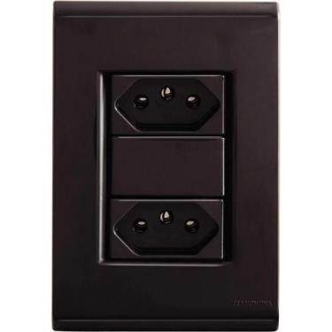 Imagem de Tomada dupla 20a liz grafite tramontina