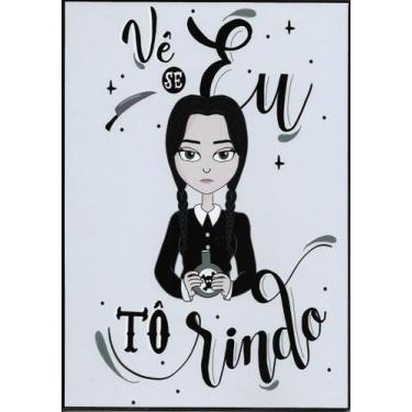 Imagem de Quadro Vê se Eu Tô Sorrindo Wandinha   - POP