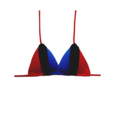 Imagem de Top com bojo parte de cima do biquíni cortininga - RAYS MODA, Azul ver