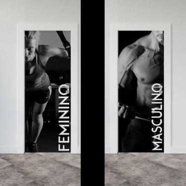 Imagem de Adesivo Personalizado Porta Vidro Banheiro Feminino e Masculino - Kant
