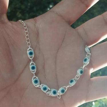 Imagem de Pulseira Olho Grego Modelos Banhada a Prata 925 Legítima - Matilda, PR