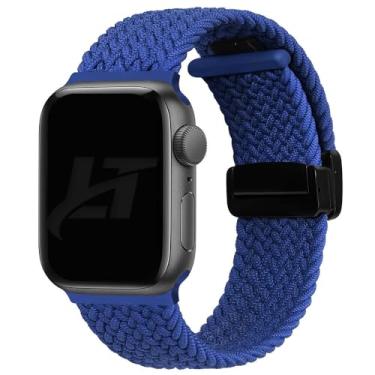 Imagem de Pulseira Trançada LTimports compativel com Apple Watch 46mm Series 10, Apple Watch 45mm Series 9/8/7, Apple Watch 44mm Series 6/5/4/SE, Apple Watch 42mm Series 3/2/1 e Apple Watch Ultra/Ultra2 49mm (LT-Azul)