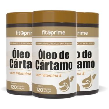 Imagem de Kit 3x Óleo de Cartamo 1000mg + Vitamina E Fitoprime 120 Cápsulas