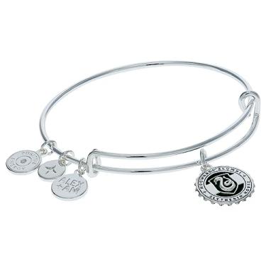 Imagem de Alex and Ani Harry Potter, pulseira com pingente gravável da casa da Sonserina, One Size, Latão, Sem pedras preciosas