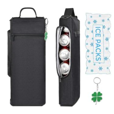 Imagem de Bolsa térmica de golfe com bolsa de gelo, bolsa térmica pequena de 6 latas, com chaveiro de trevo de quatro folhas da sorte, acessórios de golfe para homens, presentes de golfe para homens golfistas
