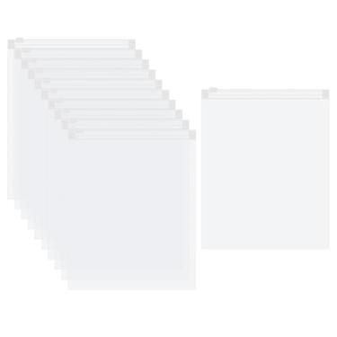 Imagem de HARFINGTON 100 peças de sacos plásticos com zíper fosco para roupas, sacos de transporte de poliéster de 20 x 25 cm para roupas, bolsas, impressões artísticas, folhetos, embalagens de documentos, 5,51