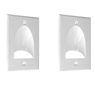 Imagem de BestMounts – Pacote com 2 cabos internos para gerenciamento de cabos ocultos de TV para TV montada na parede – Placas de parede embutidas de baixa tensão com cabo de passagem para fios, HDTV, HDMI