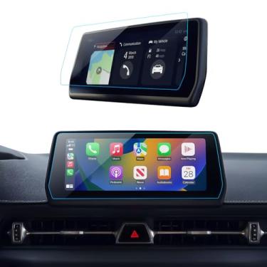 Imagem de LANTU Protetor de tela de carro para Toyota GR Supra A90 2020, 2021, 2022, 2023, 2024, acessórios para navegação, tela sensível ao toque, película protetora de vidro temperado HD transparente 21 cm