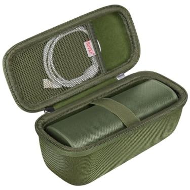 Imagem de BOVKE Estojo de transporte compatível com alto-falante sem fio Bluetooth portátil à prova d'água Sonos Roam 2, suporte para alto-falante Bluetooth com bolso de malha para carregar acessórios de cabos,