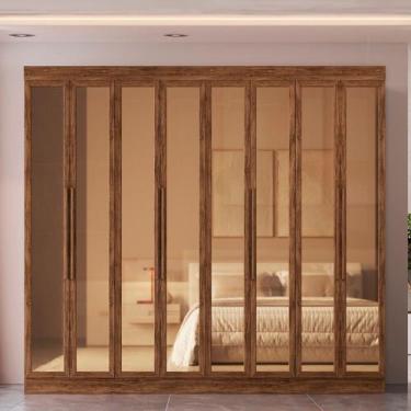 Imagem de Guarda Roupa Casal 100% Mdf Los Angeles 8 Portas Reflecta 4 Gavetas - 