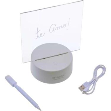 Imagem de Luminária Abajur 3d De Escrever Tipo Lousa Led + Caneta - LXL