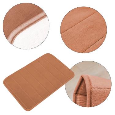 Imagem de Tapete para Banheiro Antiderrapante Absorvente Soft Macio (Marrom)
