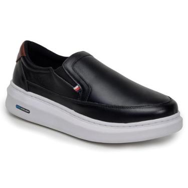 Imagem de Tênis Masculino Sapato Em Couro Slip On Iate Leve Macio - Parra Boots,
