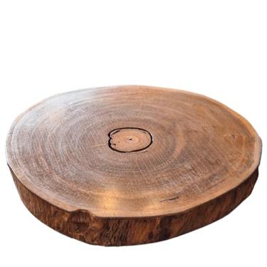 Imagem de Mesa de Centro Bolacha em Tora de Pequiá com Rodinhas