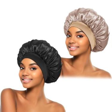 Imagem de Boné de Seda para Dormir ZHENSILK - 2 Unidades - Chapéu de Cabelo Acet