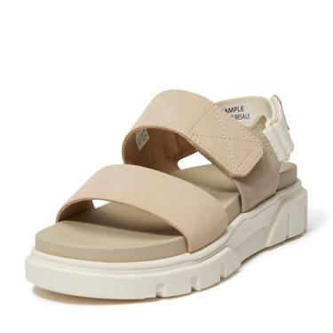 Imagem de Timberland Sandália feminina Greyfield com 2 tiras, Camurça bege claro, 5.5 Wide