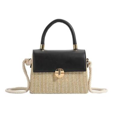 Imagem de Bolsa Pequena Palha Sintética Feminina Versatil Passeio Chic - Alwy