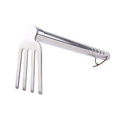 Imagem de LUBAN Enxada de jardim de aço inoxidável multiuso ferramenta manual para escavar maquinas, solo, 4 garras 39 mm, 38 cm