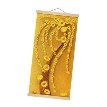 Imagem de IEUDNS Padrão de árvore do dinheiro pendurar pergaminho de impressão 19.6x39.3inch Decorativo versátil para o escritório do hotel Bar fengshui decoração