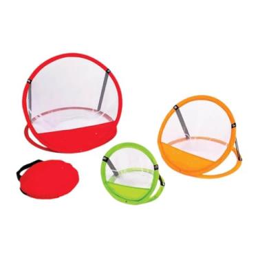 Imagem de Dynwave 3 peças Redes de chipping de golfe Ajuda dobrável Ajuda de design de design -up Alvo de golfe para presentes externos internos do gramado