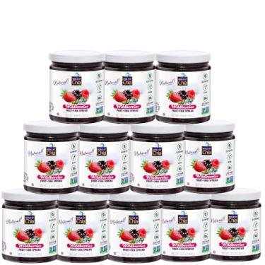Imagem de World of Chia Extra Fruit Spread - All Natural, Gluten Free, Vegan, Low Sugar, Omega 3, Kosher, Made in USA, NON GMO Verified, Made with Chia Seeds & Non Refined Pure Cane Sugar - (Wildberry, 6 packs)