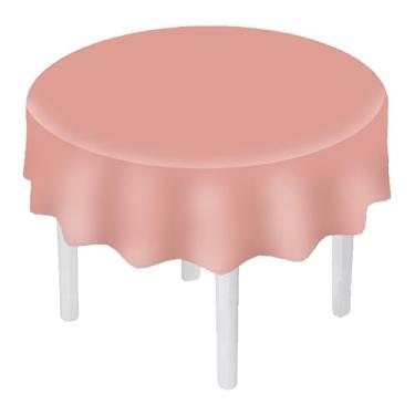 Imagem de Toalha de Mesa de TNT Redonda - 3 uni cor METALIZADO ROSE GOLD 1,35 Diâmetro