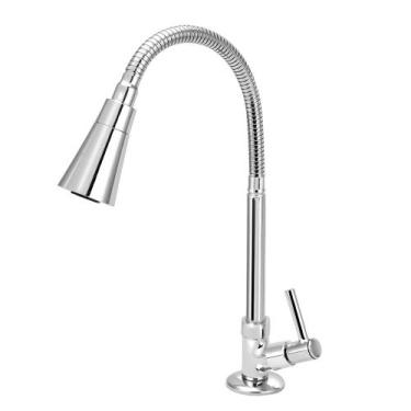 Imagem de Torneira Cozinha Alavanca De Mesa Tubo Gourmet Cone 1/4v - Modelar