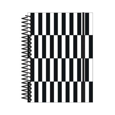 Imagem de Caderno Universitário Preto e Branco 1 Matéria 80 Folhas Capa Dura Espiral Confetti