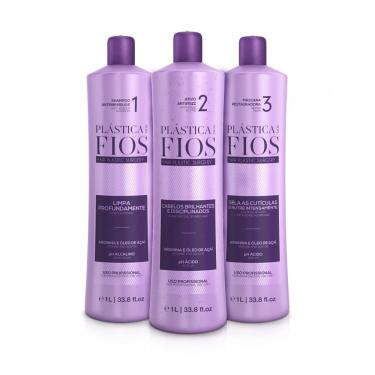 Imagem de Kit Plástica dos Fios Cadiveu Selagem Térmica 3 x 1000ml