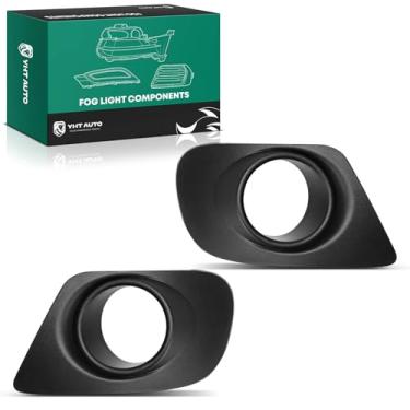 Imagem de YHTAUTO Capa de farol de neblina com orifício de luz para Dodge Journey 2011-2019, capa de acabamento da lâmpada do para-choque dianteiro moldura do farol de neblina motorista esquerdo e passageiro