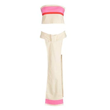 Imagem de Haikyuu Vestido feminino anime duas peças cosplay fantasia dança vestido top saia terno com brincos, Bege, Large