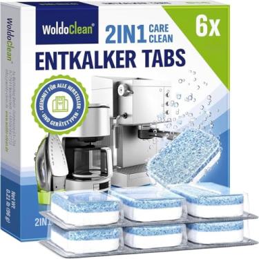 Imagem de WoldoClean Comprimidos descalcificantes 2 em 1 para cafeteira e cafeteira – compatíveis com cafeteira Keurig, Nespresso, Delonghi, Miele, cafeteira