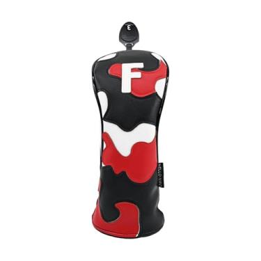 Imagem de Pegciuho Cabeça à cabeça do clube de golfe, anti -scratch, premium, couro PU, moda, sugestão de golfe Protect Protection Protection Sleeve Golfer Equipment, Vermelho, Aa