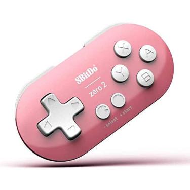 Imagem de 8Bitdo Zero 2 Mini Gamepad Bluetooth para Switch Windows Android MacOS Steam Raspberry Pi (Rosa)