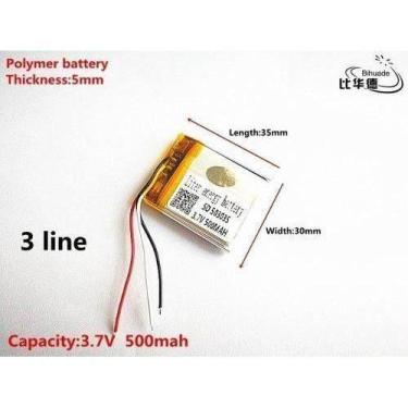 Imagem de Pilha Bateria   Eletronicos 3,7 V 500 Mah 3 Fios 3.7v - bgb