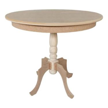Imagem de Mesa Redonda Pé Torneado Desmontável Festa Mdf 90x90 (cru) - medeiros 
