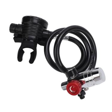 Imagem de Conjunto Regulador Mergulho, 1L Fornecimento De Oxigênio Primeiro Estágio Projeto De Válvula De Pressão Constante Saída De Ar Válvula Externa Mangueira De Média Pressão para