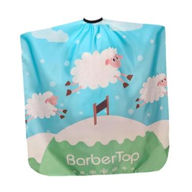 Imagem de harayaa Capa de barbeiro infantil, acessórios de barbeiro, capa de cortada para cabelo, capa de corte de cabelo para barbeiro em casa, Ovelha