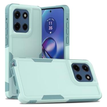 Imagem de HXY Capa de proteção durável para celular Moto G Stylus 5G 2025, grau militar, à prova de quedas, capa protetora para celular resistente à prova de choque para Motorola G Stylus 5G 2025 (verde menta)