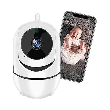Imagem de Câmera de Segurança WiFi Monitoramento 360º 1080P HD Camera IP Sem Fio com Áudio Bidirecional, Detecção de Movimento, IR Visão Noturna, Baba Eletronica para Bebê, Animal de Estimação, Idoso