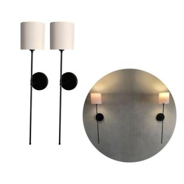 Imagem de Kit 2 Arandelas luminária de Parede Vintage de Alumínio com Cúpula  de