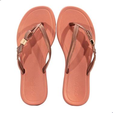 Imagem de Tamanco Rasteira Grendha Todo Dia Sof Cobre/Nude Escuro