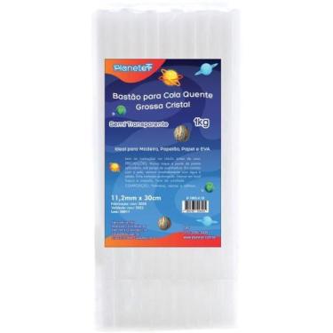 Imagem de Cola Quente Refil Grossa 1KG Cristal 11,2MM X 30CM  Pacote - VVMMPP
