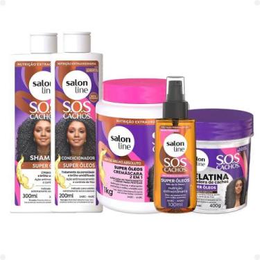 Imagem de Kit Salon Line SOS Cachos Super Óleos: Shampoo 300ml e Condicionador 2