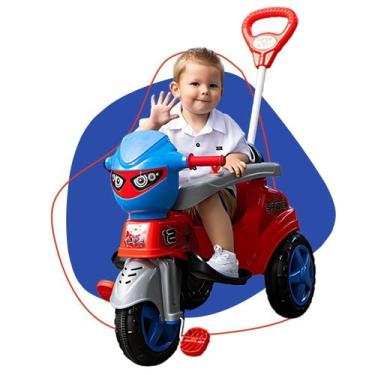 Imagem de Triciclo Infantil Baby City Homem Aranha Spider Empurrador - Maral