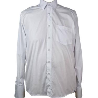 Imagem de Camisa Social Branca Masculina Com Abotoadura ML Zuza Plus Size 8