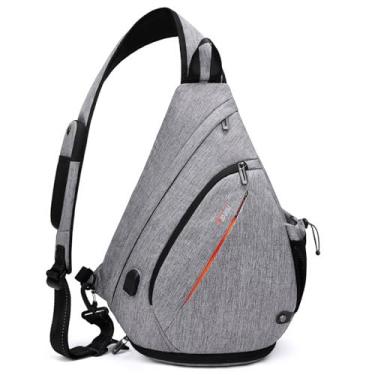 Imagem de TUDEQU Mochila tiracolo masculina, mochila tiracolo 19L, bolsa tiracolo masculina, 8 bolsos, mochila com uma alça
