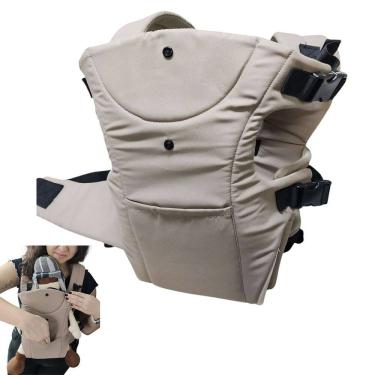 Imagem de Canguru Carregador Bebe Criança Sentado Passeio Viagem  Bolso Alça Ajustavel Confortavel Macio Seguro Resistente Proteçao
